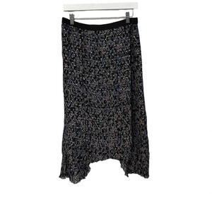 NWT Good Hart by Matilda Jane Black and Navy Paisley Wimberley Pleated Skirt